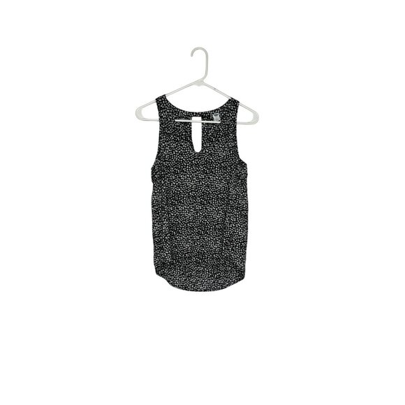 Old Navy Womens Sleeveless Black & White Print Keyhole Tank Top S - Picture 1 of 5